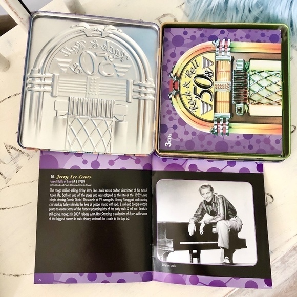 50s, Rock And Roll, Music CD, Tin Set Of 3 CDs, With‎ 23 Page Booklet Insert - Picture 9 of 13